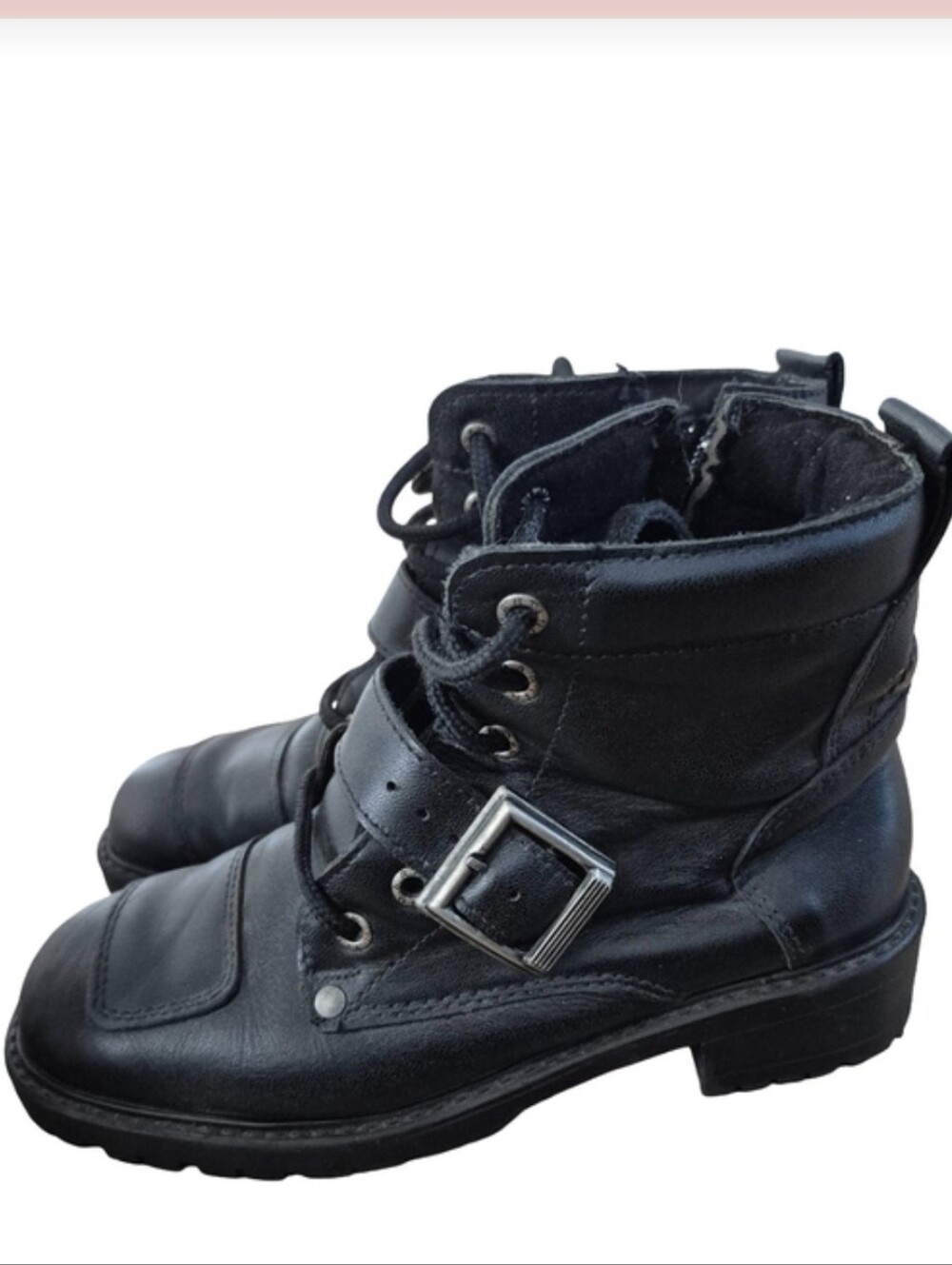 Vintage Martino Womens Made In Canada Leather Motorcycle Boot Size 8.5